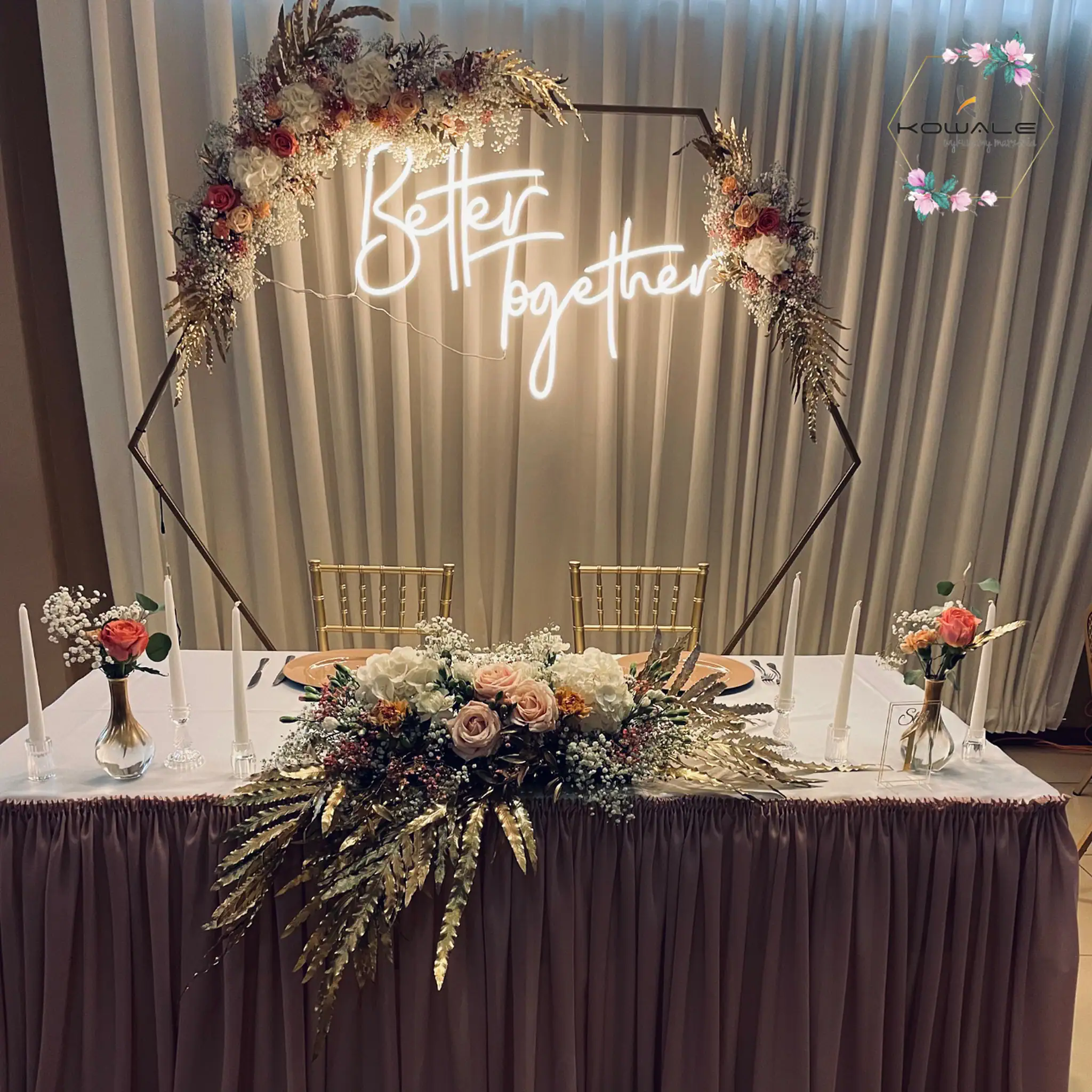 HEKSAGON 2m-stelaż ślubny - obrazek 3